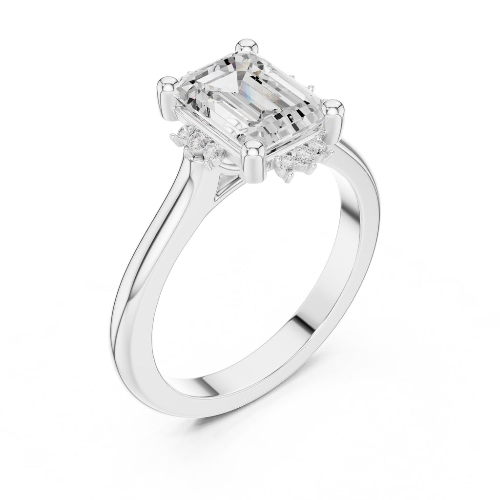 The Crown Radiance Solitaire 2ct White Gold Emerald
