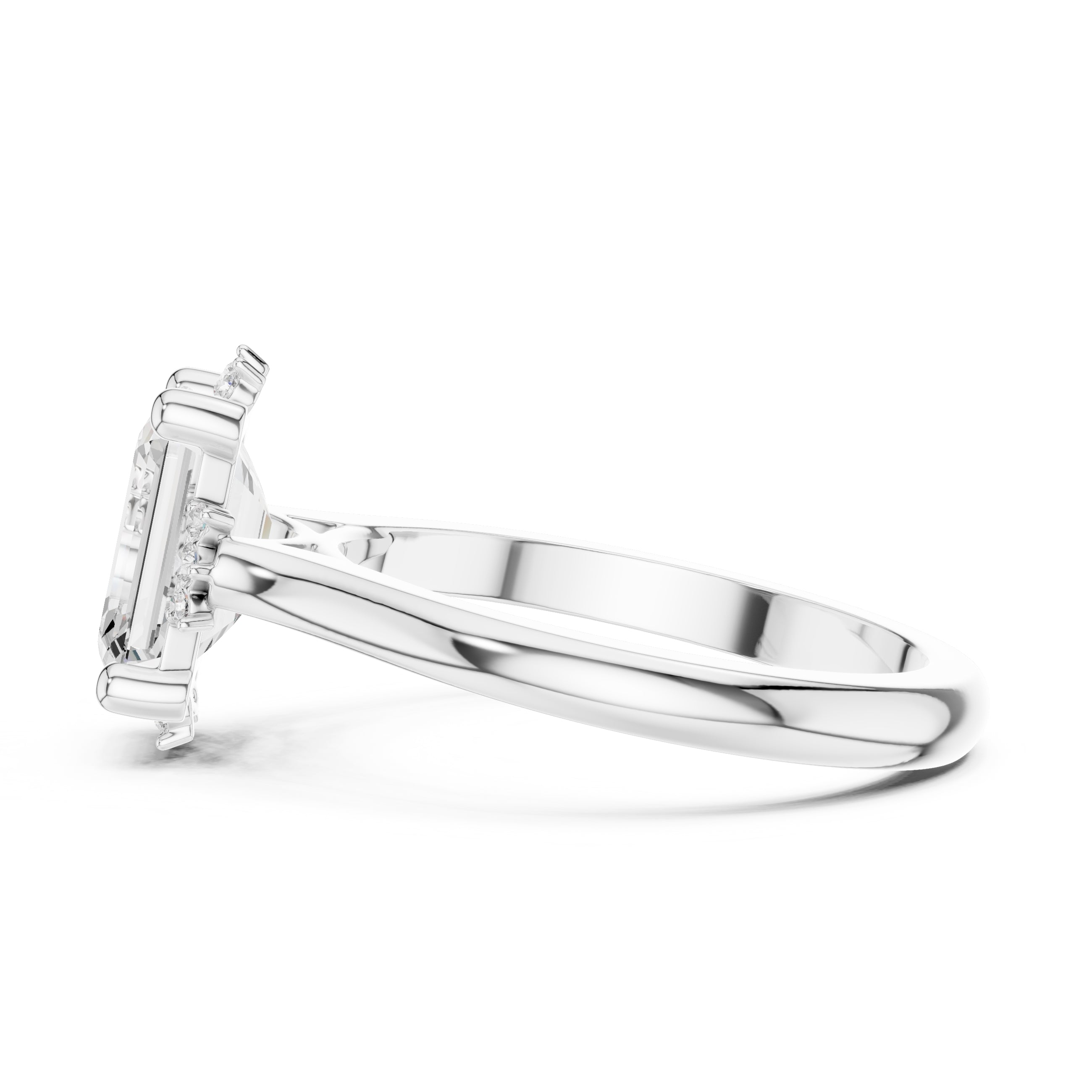 The Crown Radiance Solitaire 2ct White Gold Emerald