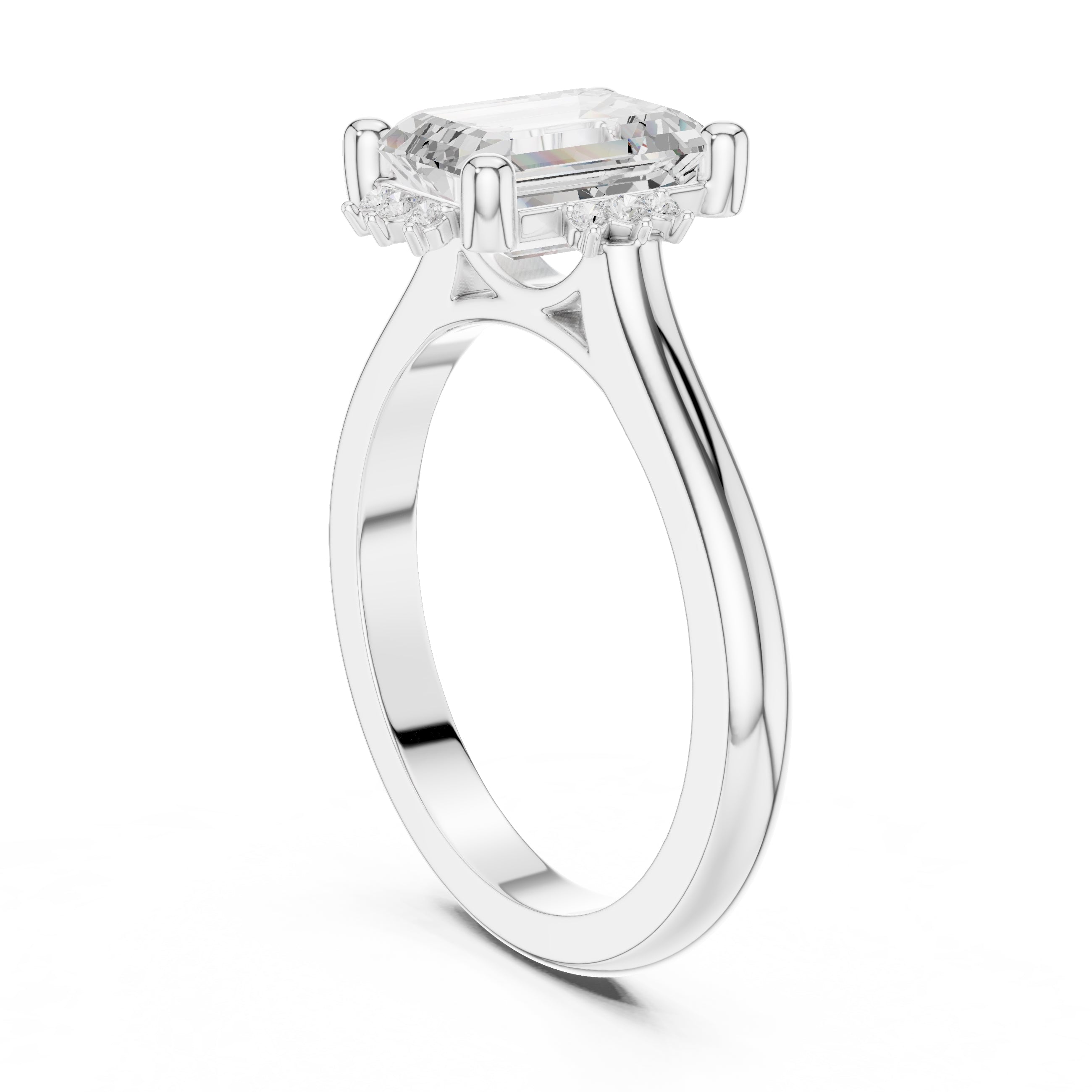 The Crown Radiance Solitaire 2ct White Gold Emerald