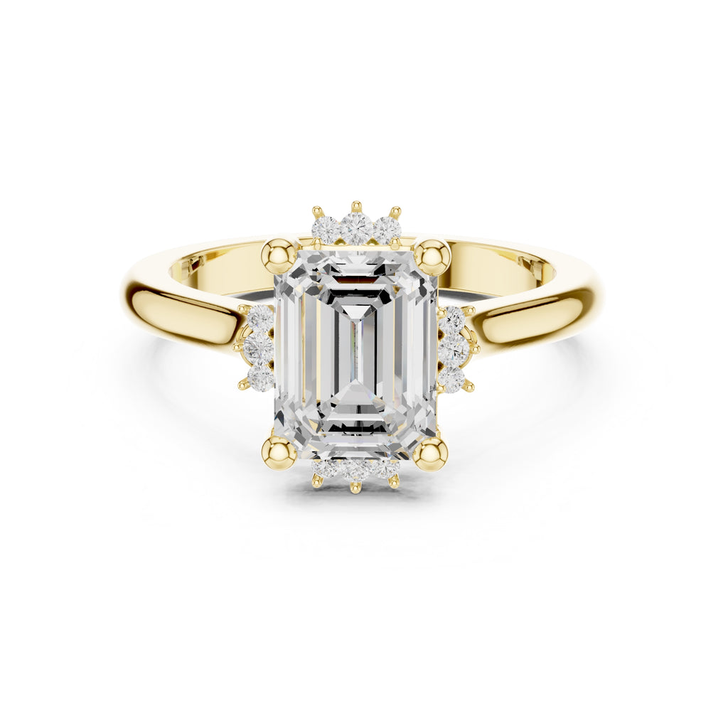 The Crown Radiance Solitaire 2ct Yellow Gold Emerald