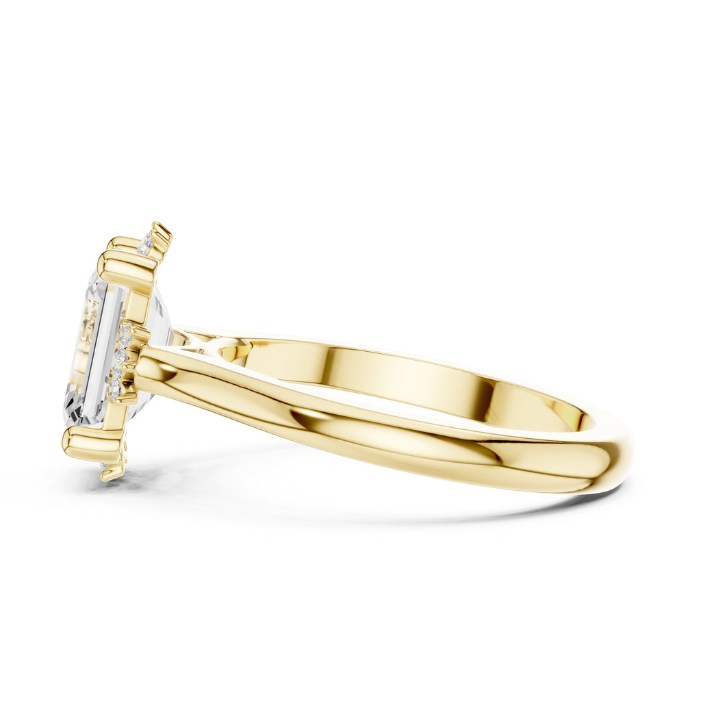 The Crown Radiance Solitaire 2ct Yellow Gold Emerald