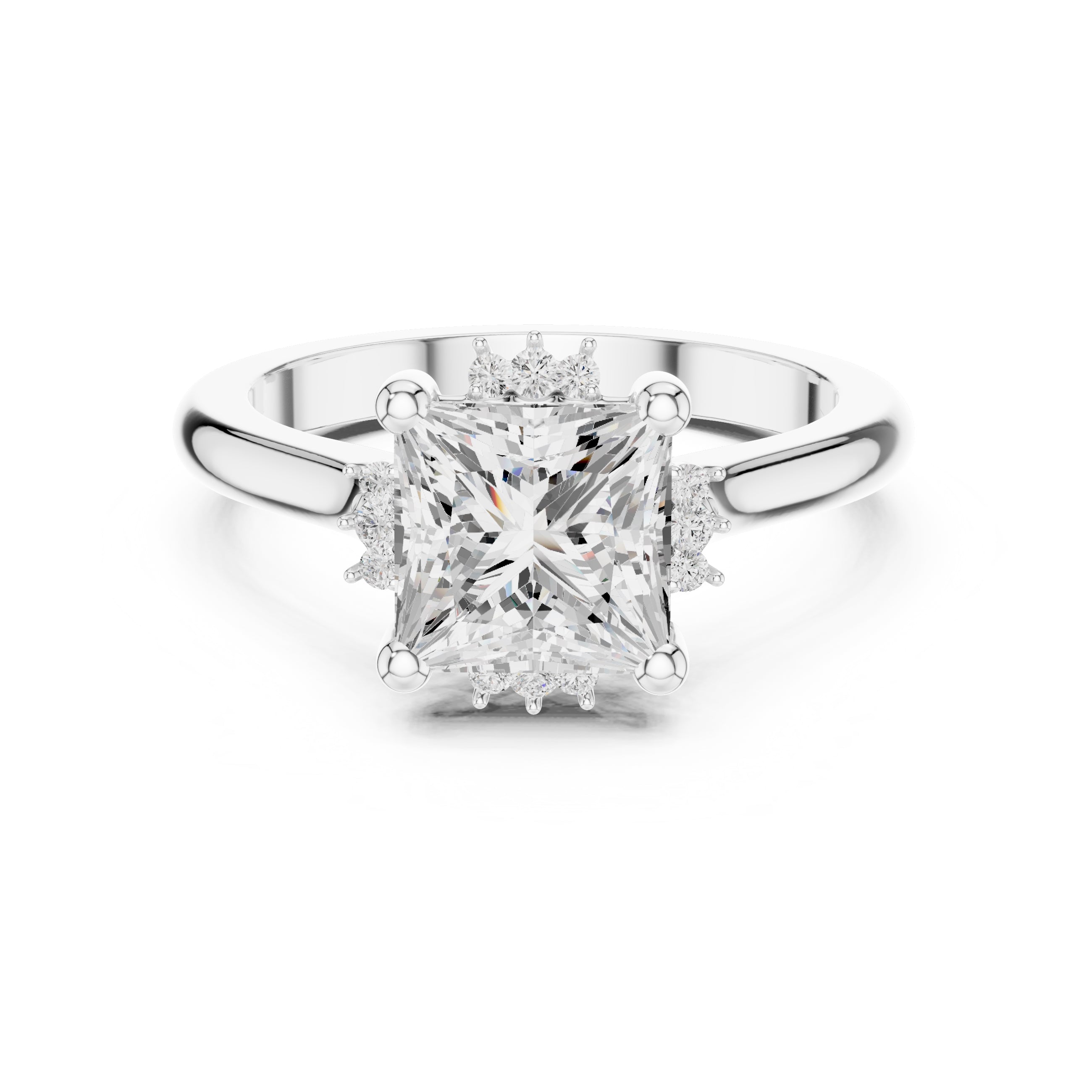 The Crown Radiance Solitaire 2ct White Gold Princess