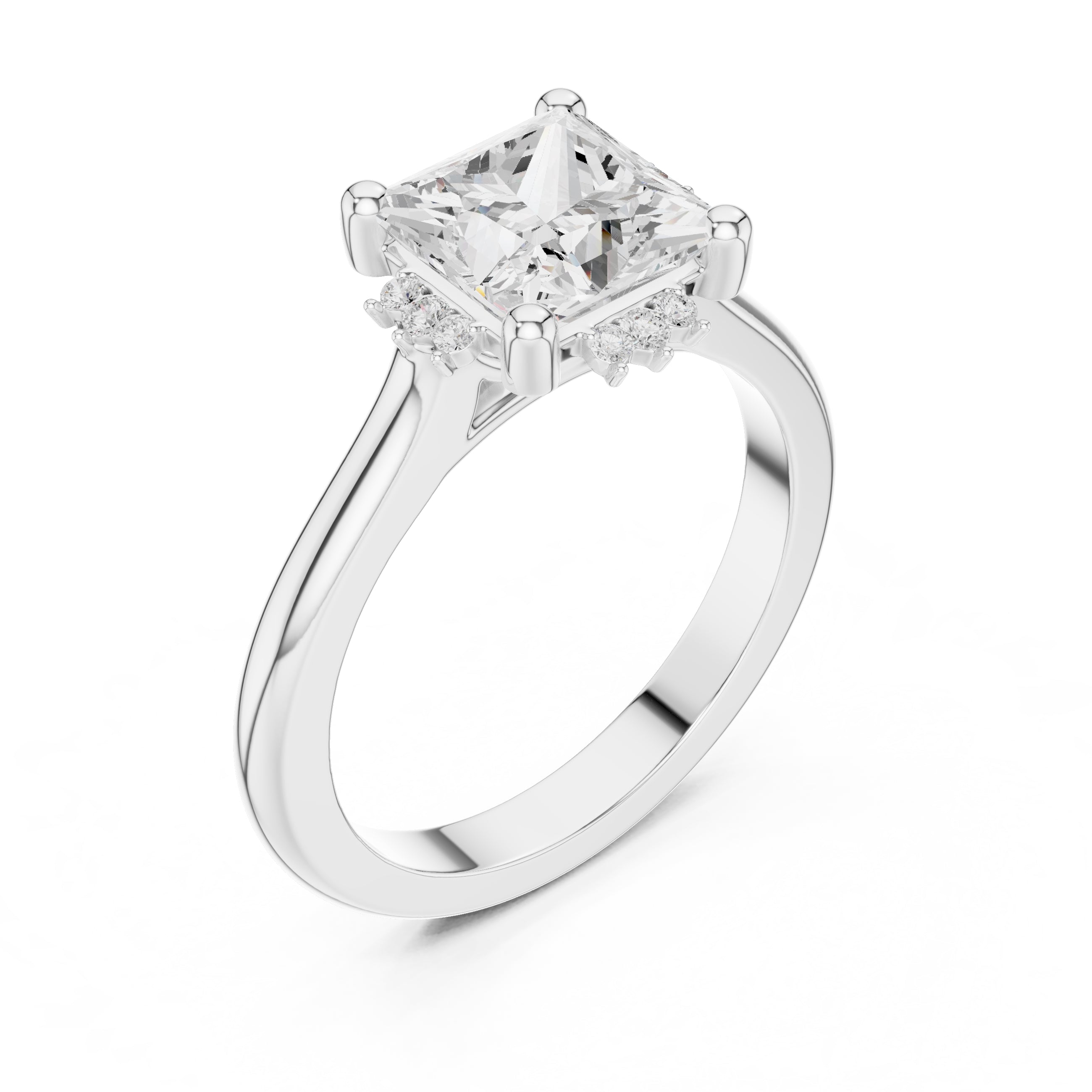 The Crown Radiance Solitaire 2ct White Gold Princess