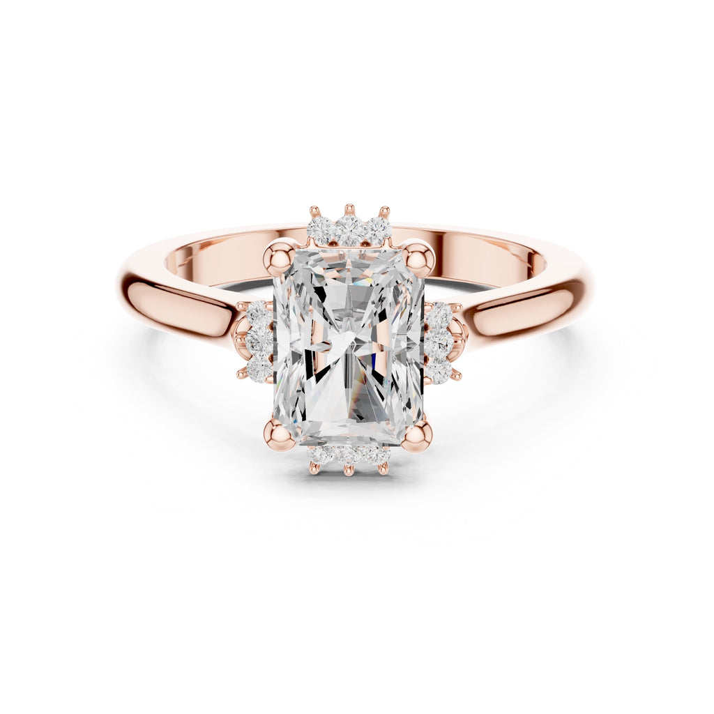 The Crown Radiance Solitaire 2ct Rose Gold Radiant
