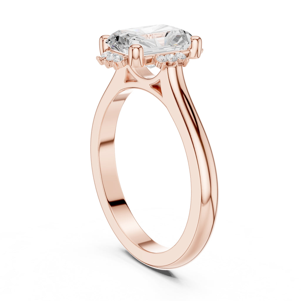 The Crown Radiance Solitaire 2ct Rose Gold Radiant