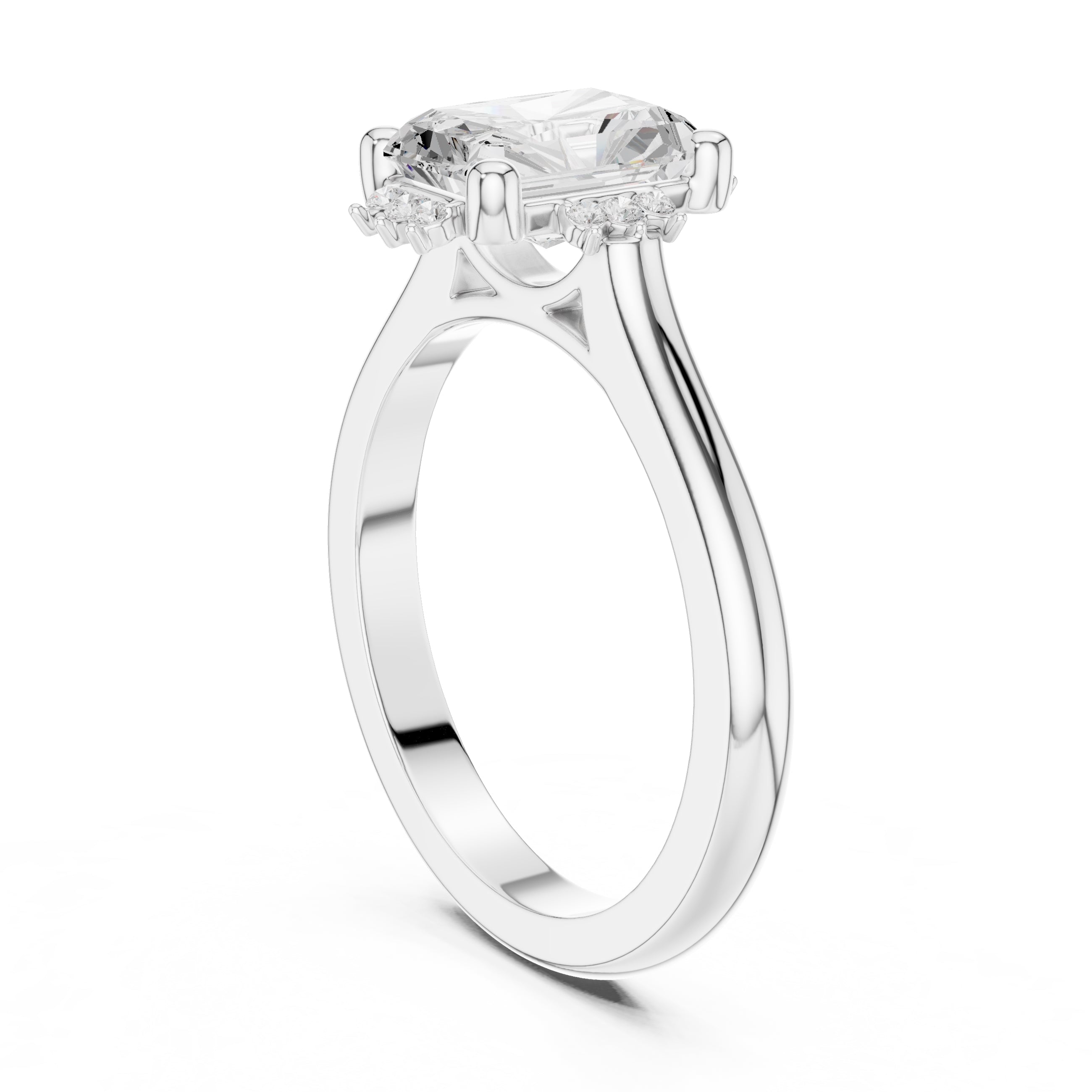 The Crown Radiance Solitaire 2ct White Gold Radiant