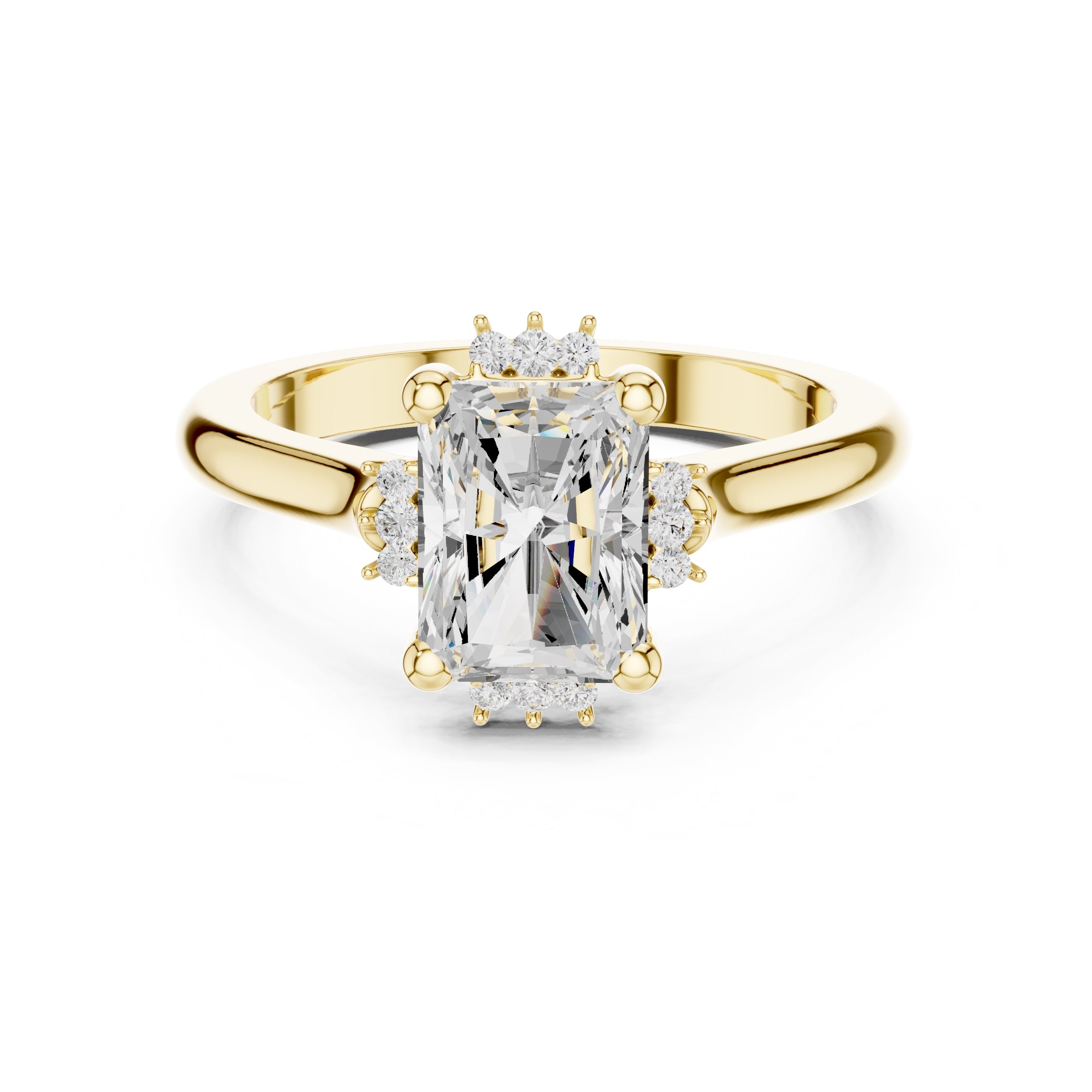 The Crown Radiance Solitaire 2ct Yellow Gold Radiant