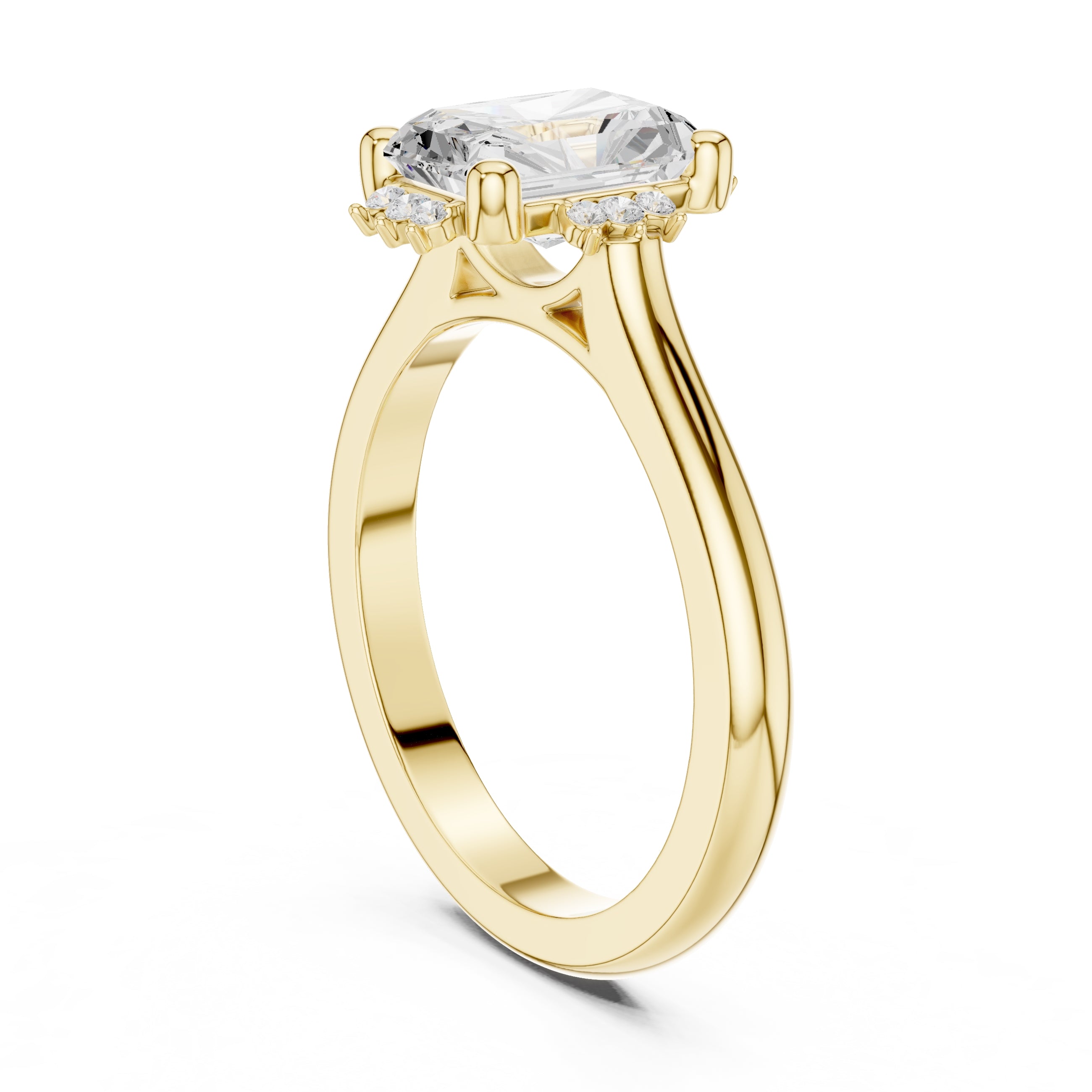 The Crown Radiance Solitaire 2ct Yellow Gold Radiant