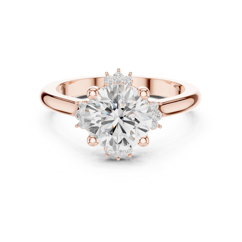 The Crown Radiance Solitaire 2ct Rose Gold Round