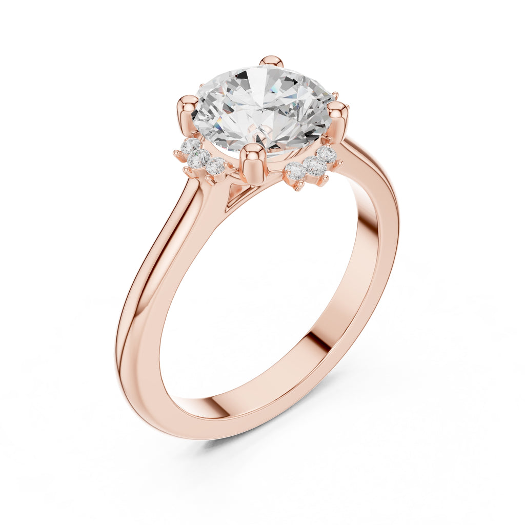 The Crown Radiance Solitaire 2ct Rose Gold Round