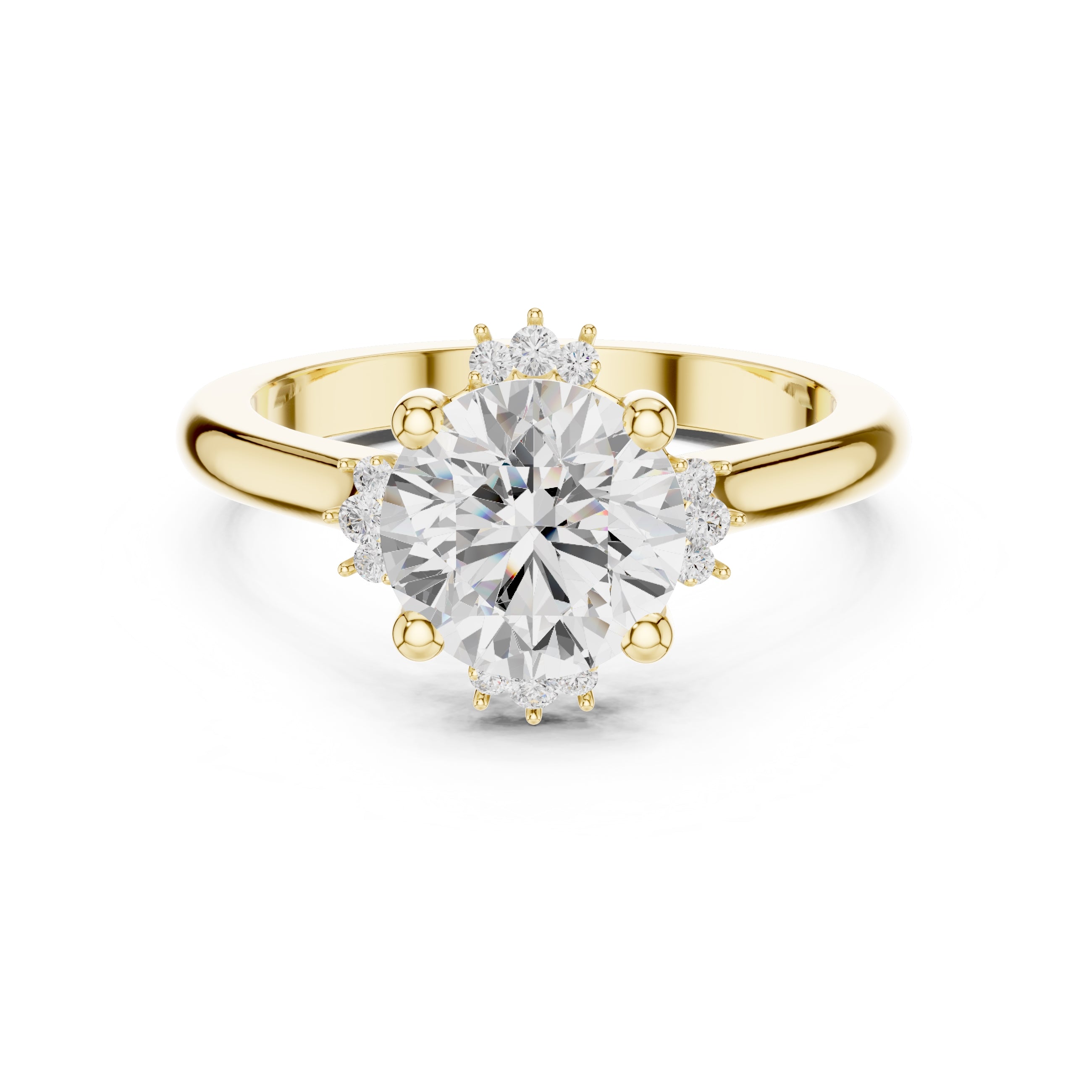 The Crown Radiance Solitaire 2ct Yellow Gold Round