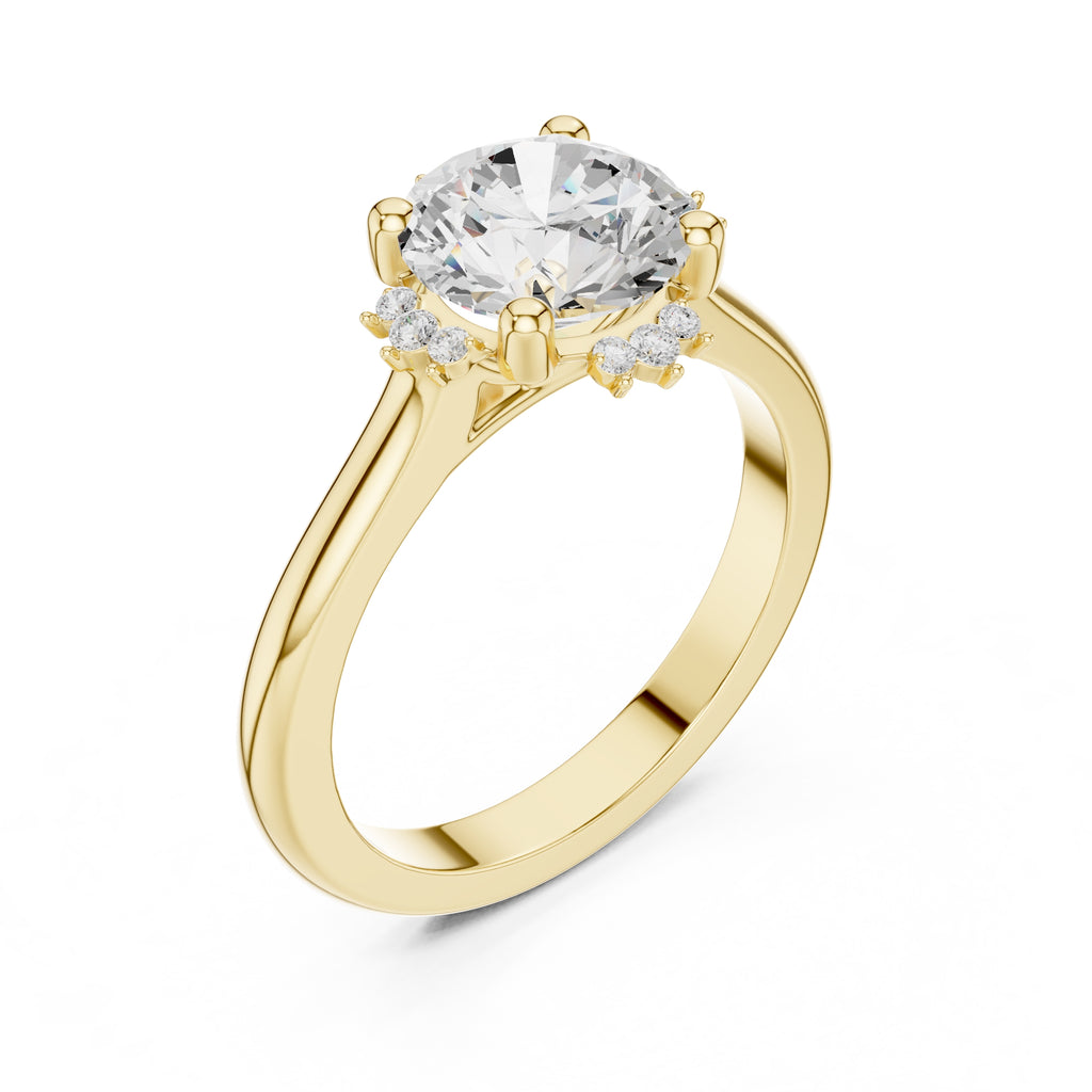 The Crown Radiance Solitaire 2ct Yellow Gold Round