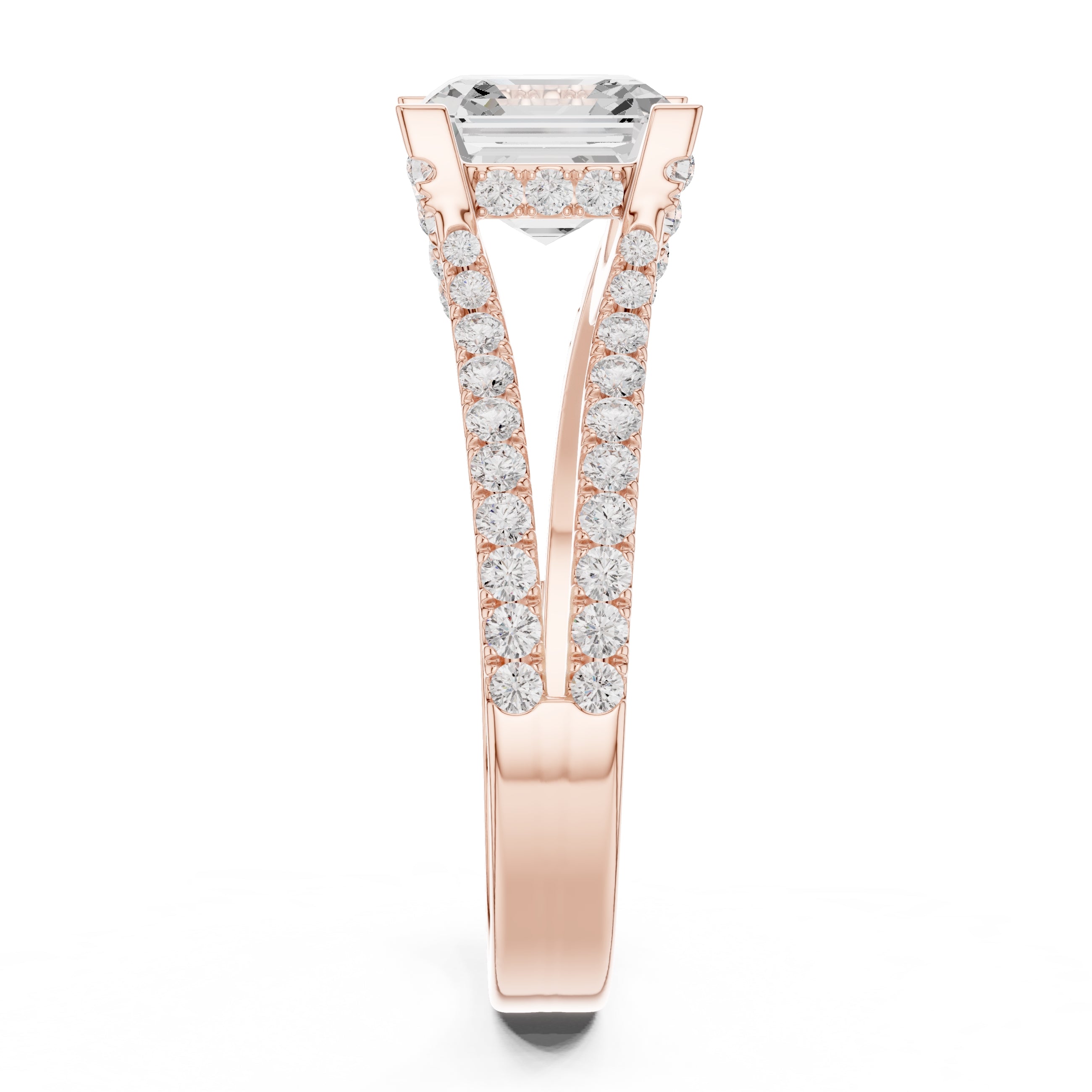 The Roseate Embrace Ring 1.54ct Rose Gold Asscher