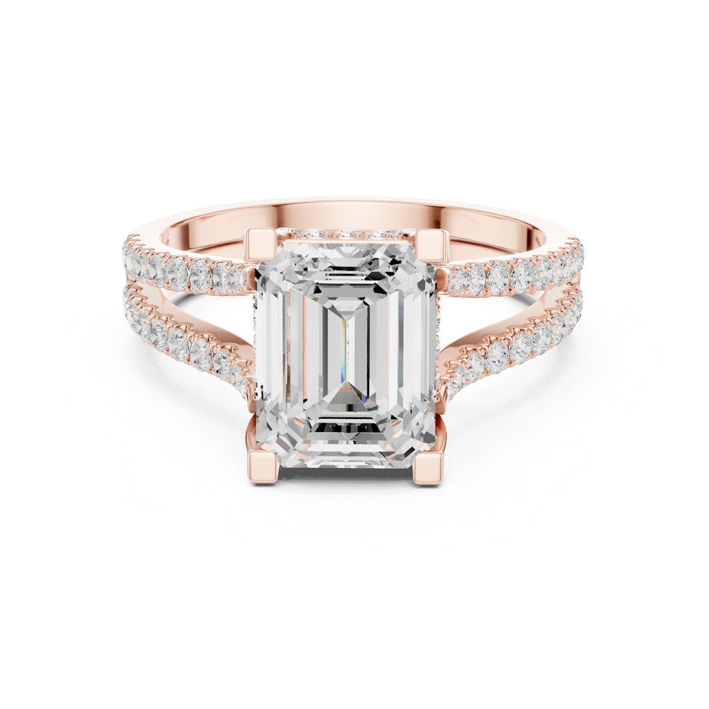 The Roseate Embrace Ring 1.54ct Rose Gold Emerald