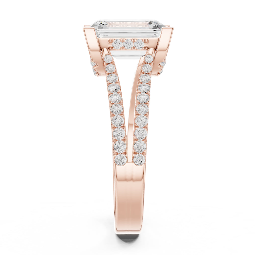 The Roseate Embrace Ring 1.54ct Rose Gold Emerald