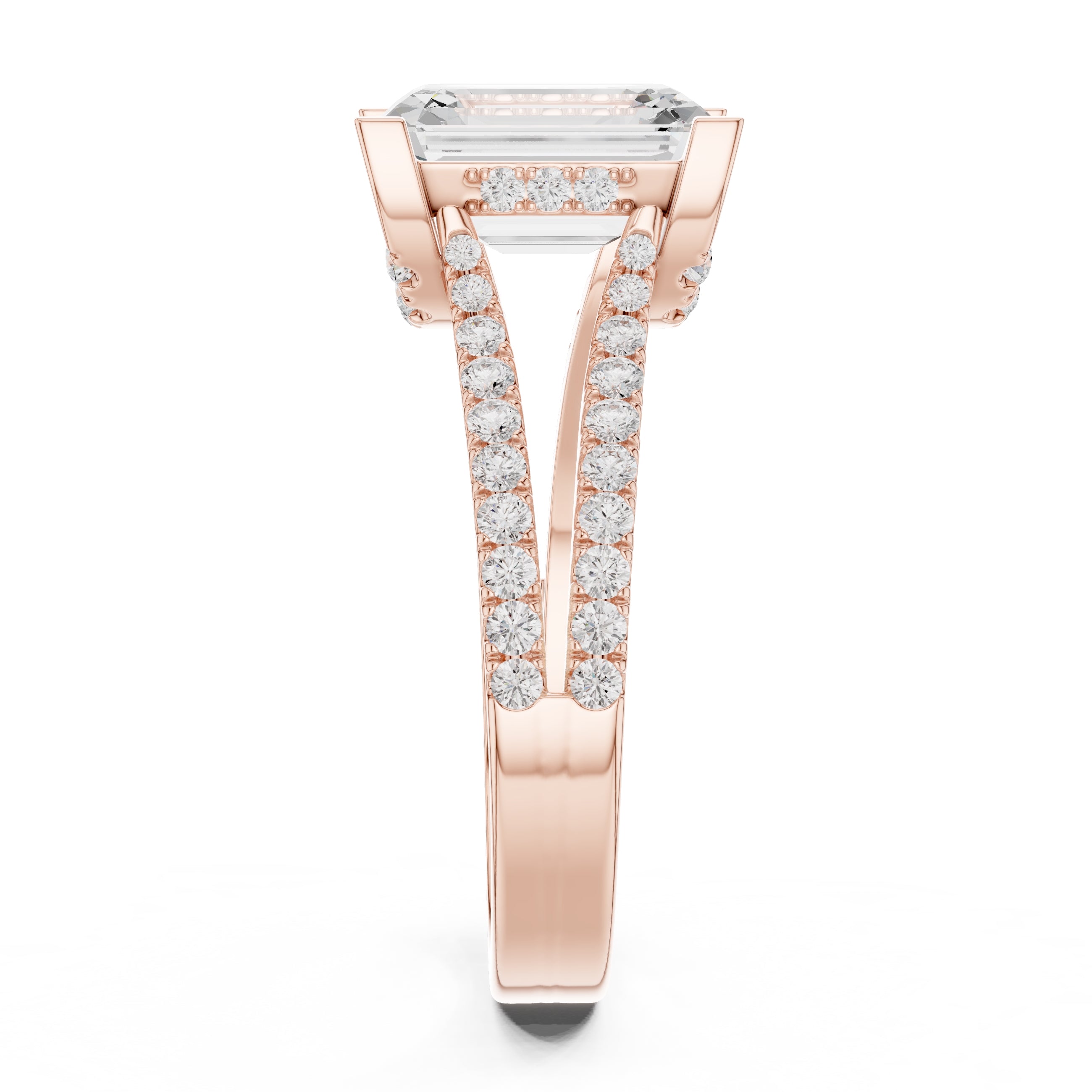 The Roseate Embrace Ring 1.54ct Rose Gold Emerald