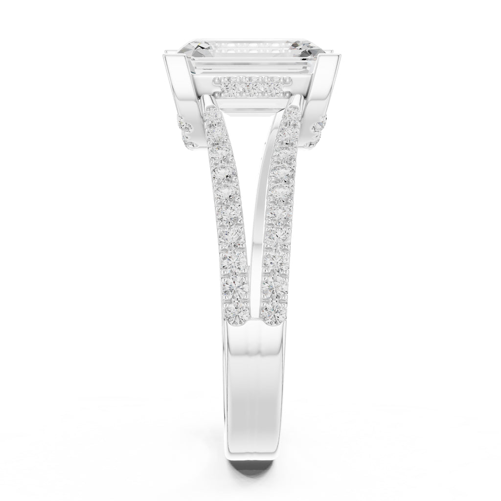 The Roseate Embrace Ring 1.54ct White Gold Emerald