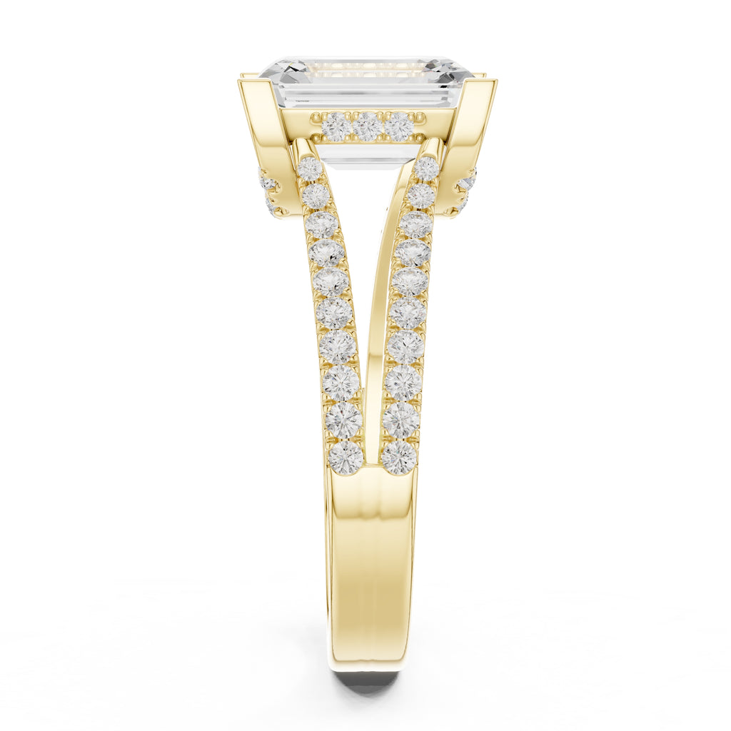 The Roseate Embrace Ring 1.54ct Yellow Gold Emerald