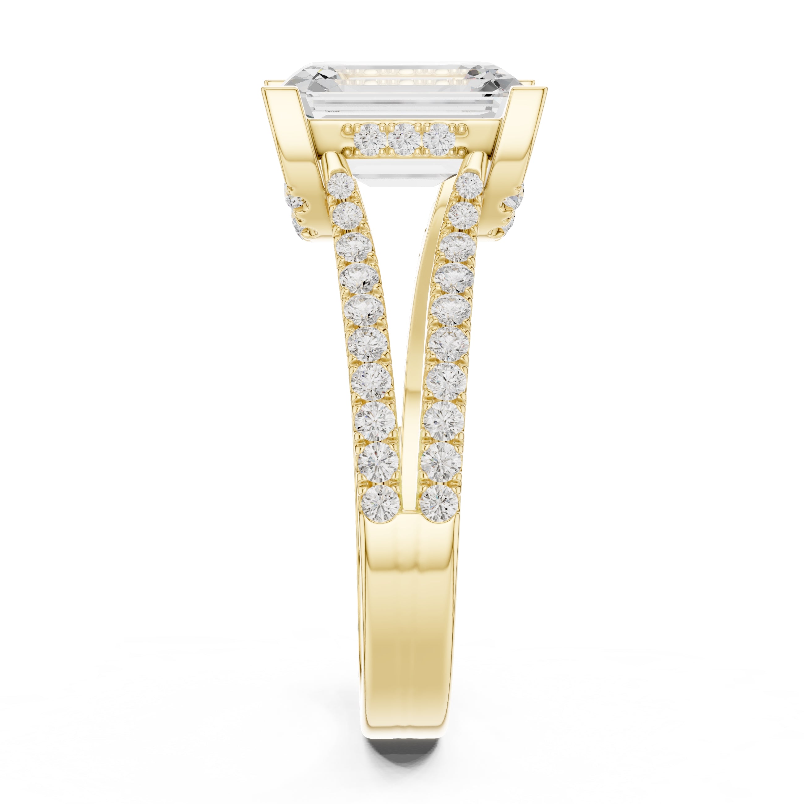 The Roseate Embrace Ring 1.54ct Yellow Gold Emerald