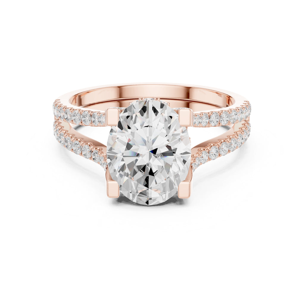 The Roseate Embrace Ring 1.54ct Rose Gold Oval