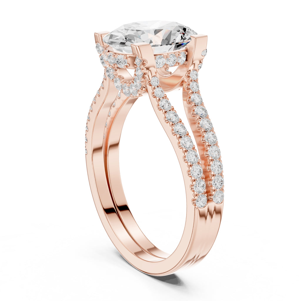 The Roseate Embrace Ring 1.54ct Rose Gold Oval