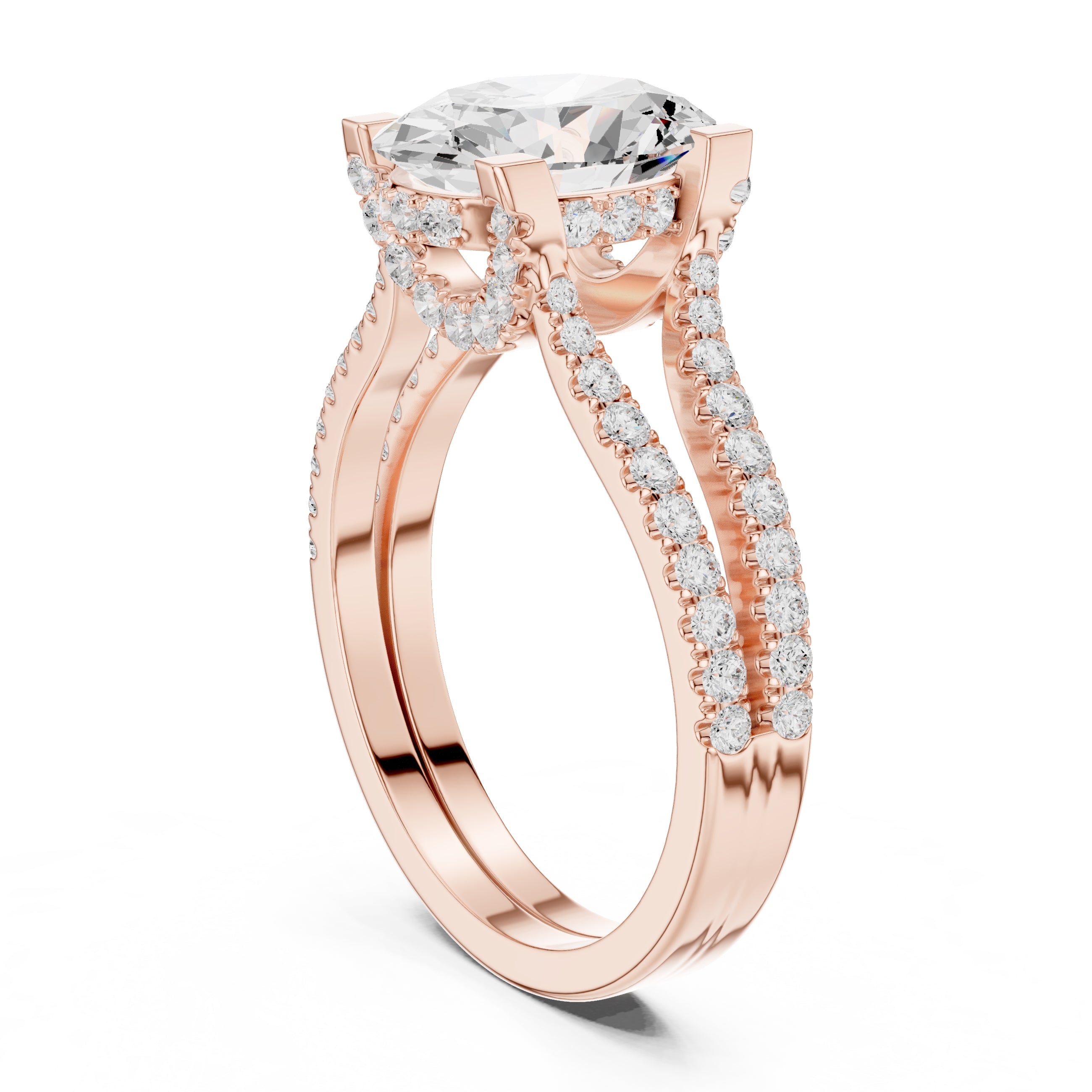 The Roseate Embrace Ring 1.54ct Rose Gold Oval
