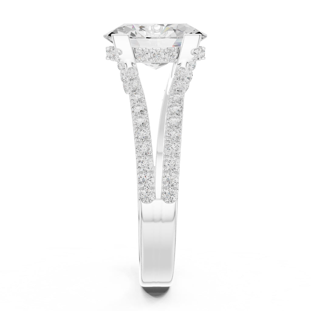 The Roseate Embrace Ring 1.54ct White Gold Oval
