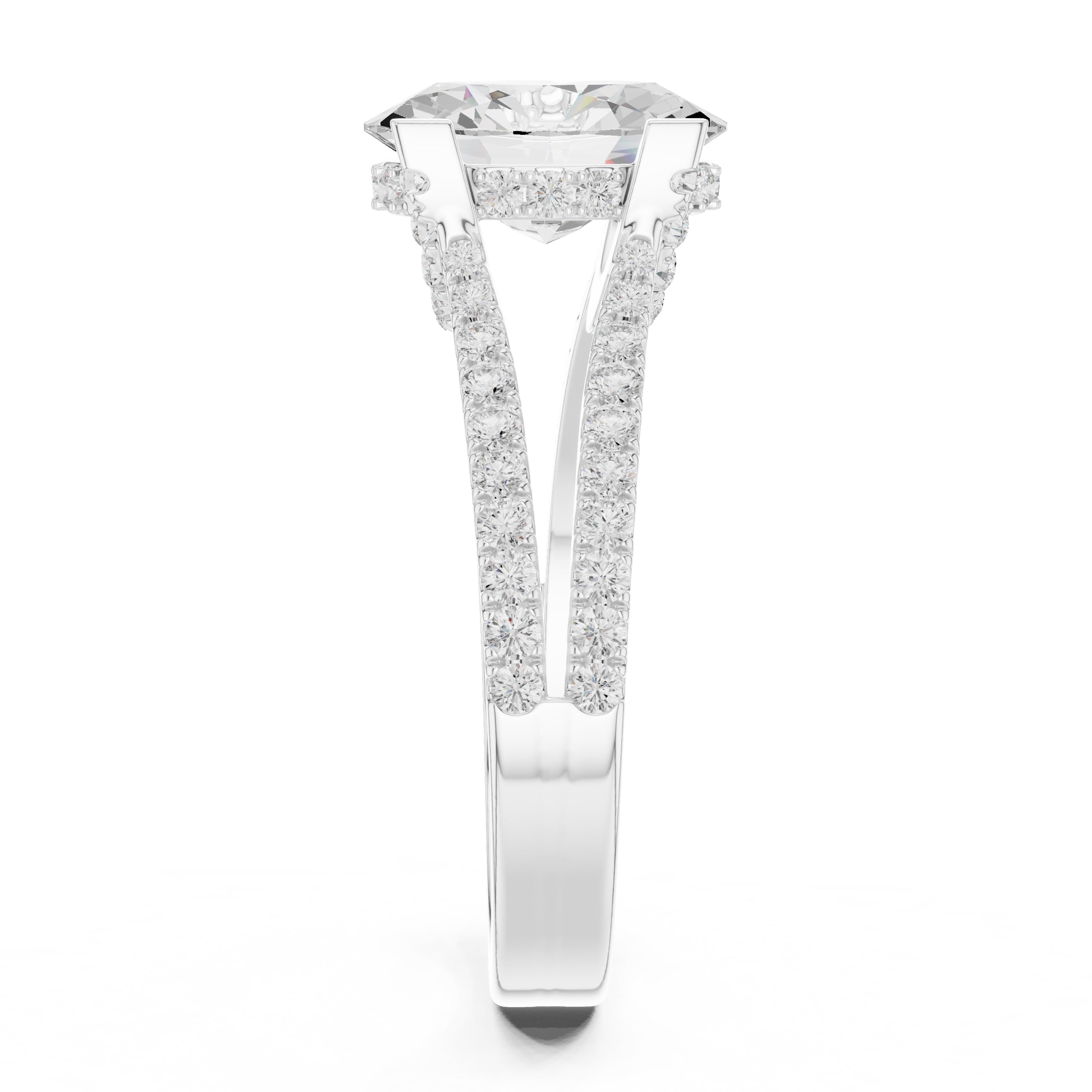 The Roseate Embrace Ring 1.54ct White Gold Oval