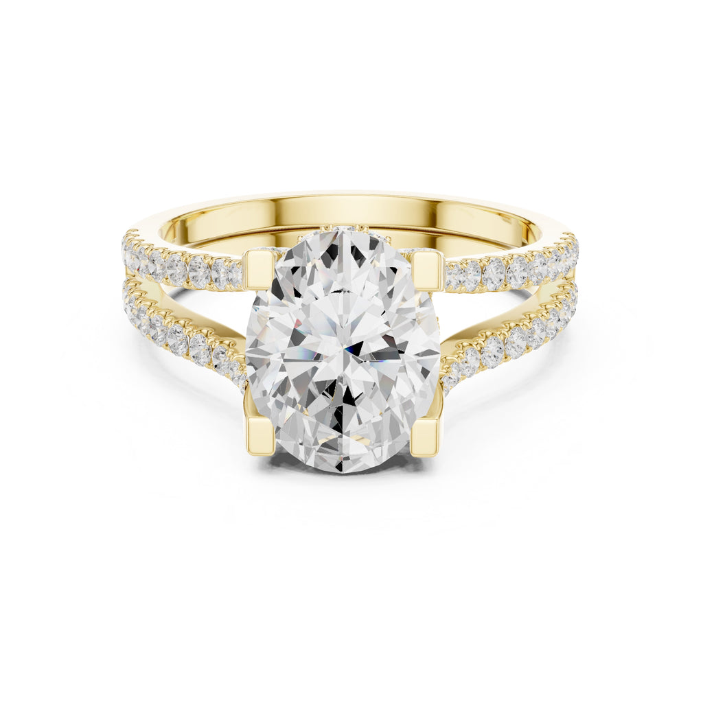 The Roseate Embrace Ring 1.54ct Yellow Gold Oval