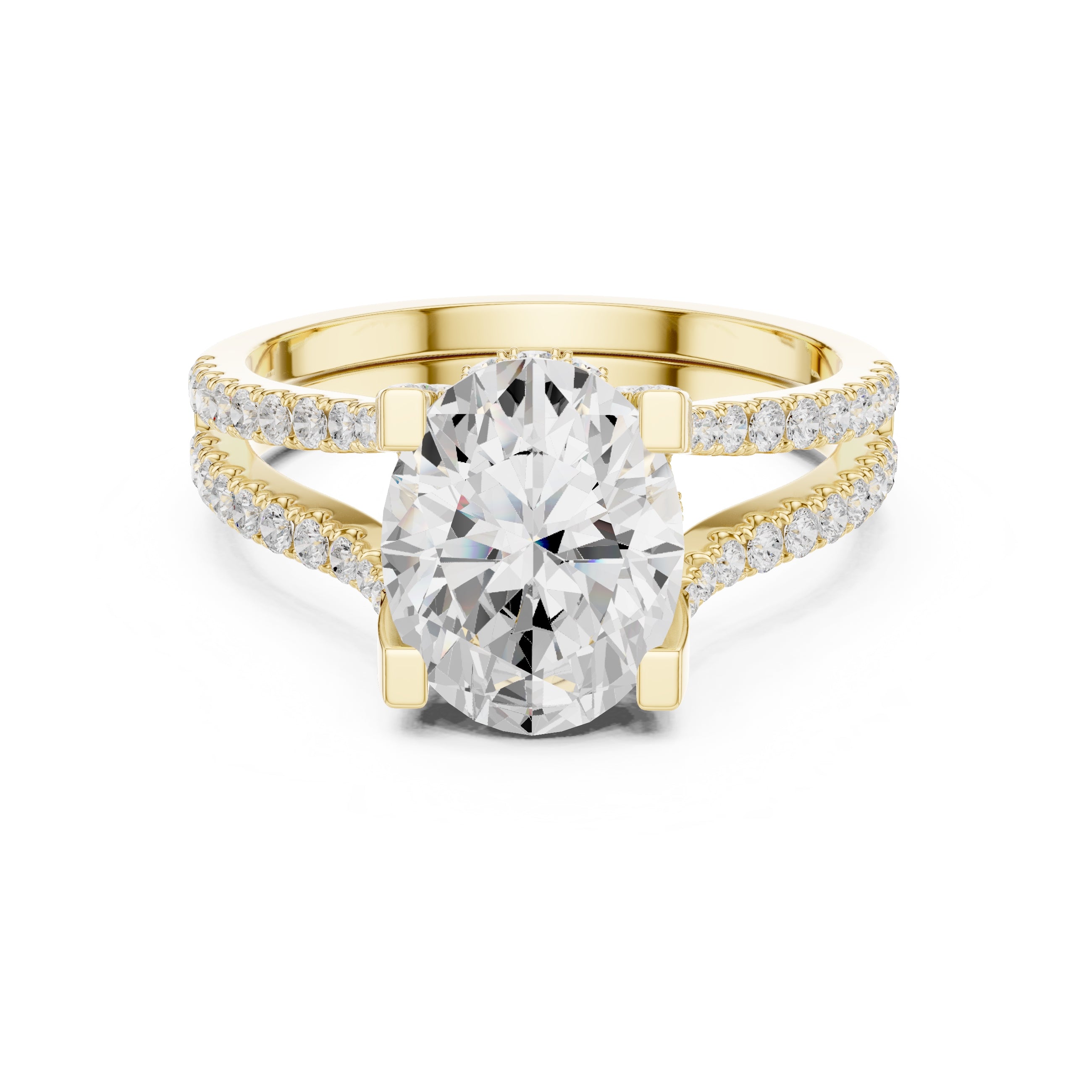The Roseate Embrace Ring 1.54ct Yellow Gold Oval