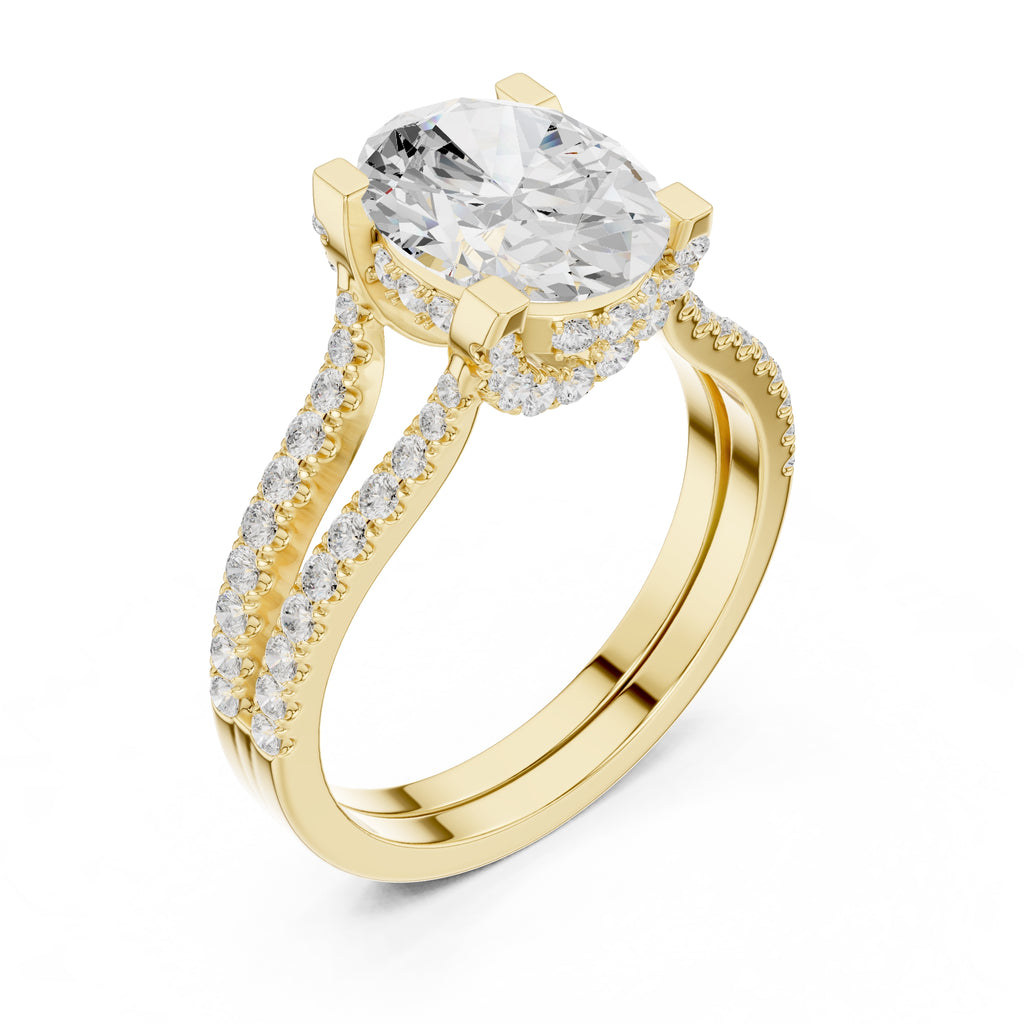 The Roseate Embrace Ring 1.54ct Yellow Gold Oval