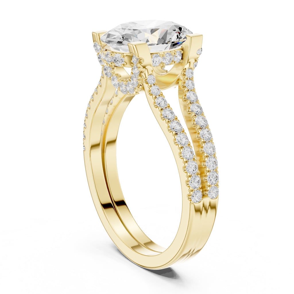 The Roseate Embrace Ring 1.54ct Yellow Gold Oval