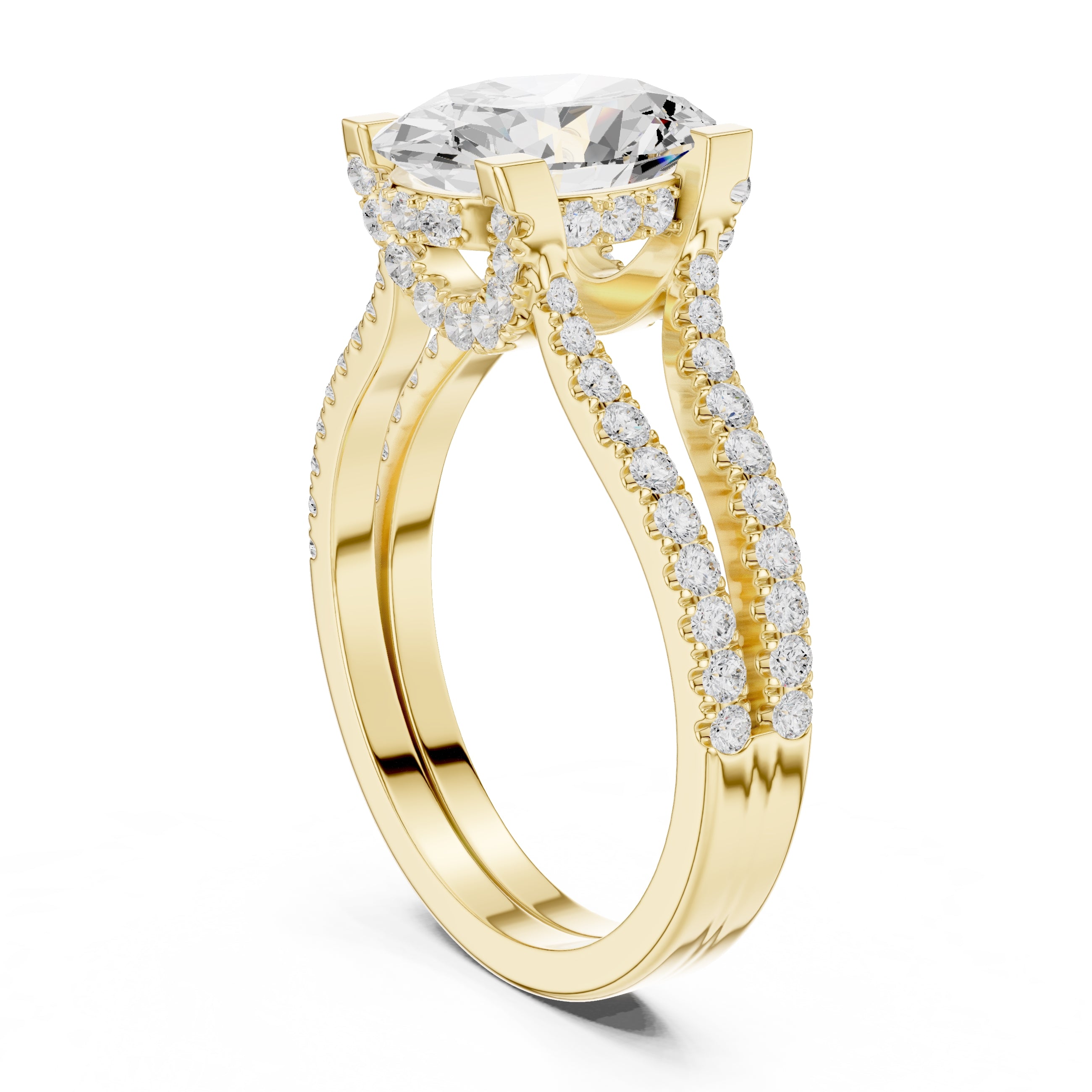 The Roseate Embrace Ring 1.54ct Yellow Gold Oval