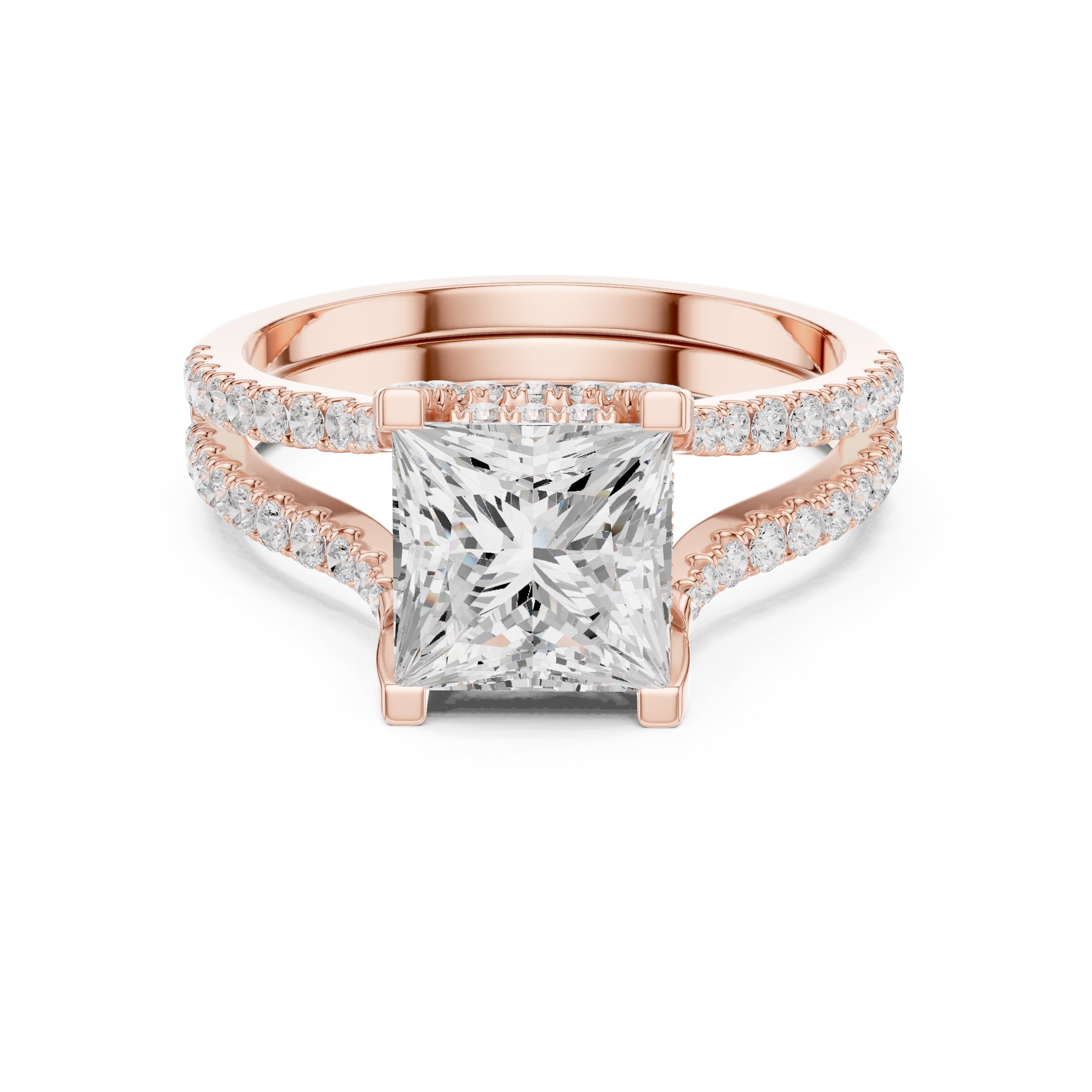 The Roseate Embrace Ring 1.54ct Rose Gold Princess