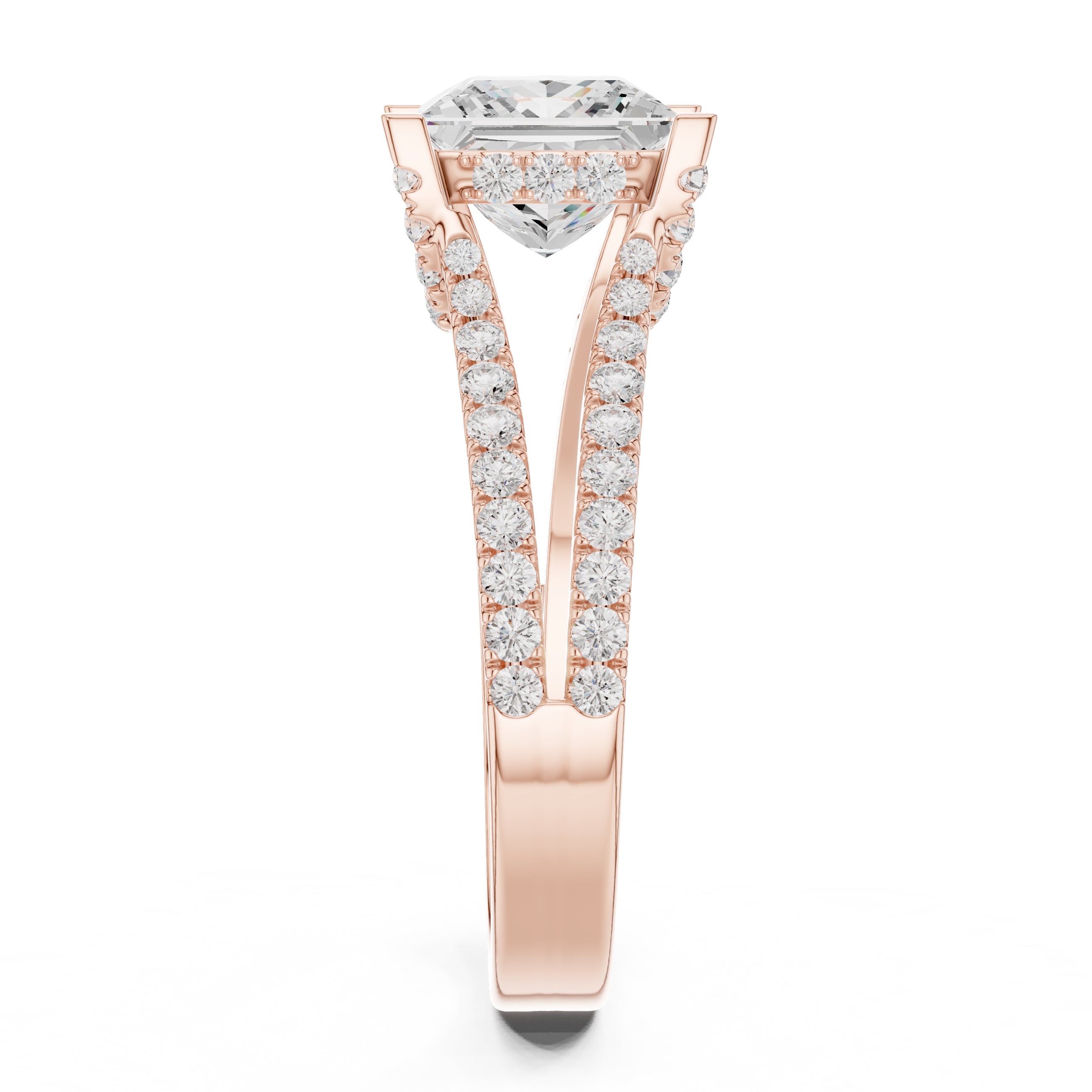 The Roseate Embrace Ring 1.54ct Rose Gold Princess