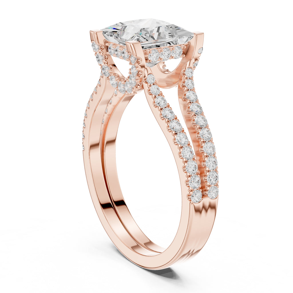 The Roseate Embrace Ring 1.54ct Rose Gold Princess