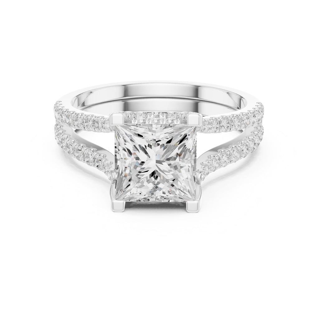The Roseate Embrace Ring 1.54ct White Gold Princess