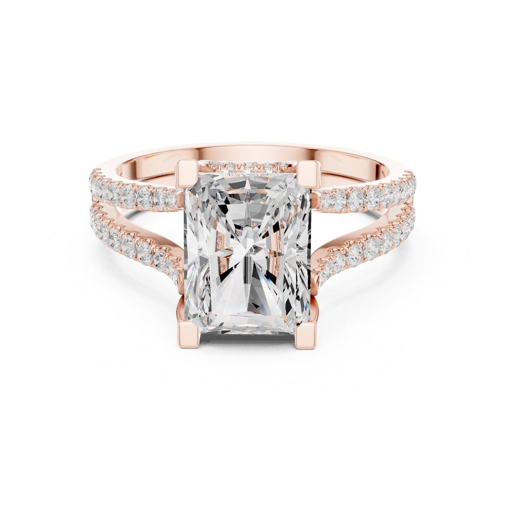 The Roseate Embrace Ring 1.54ct Rose Gold Radiant