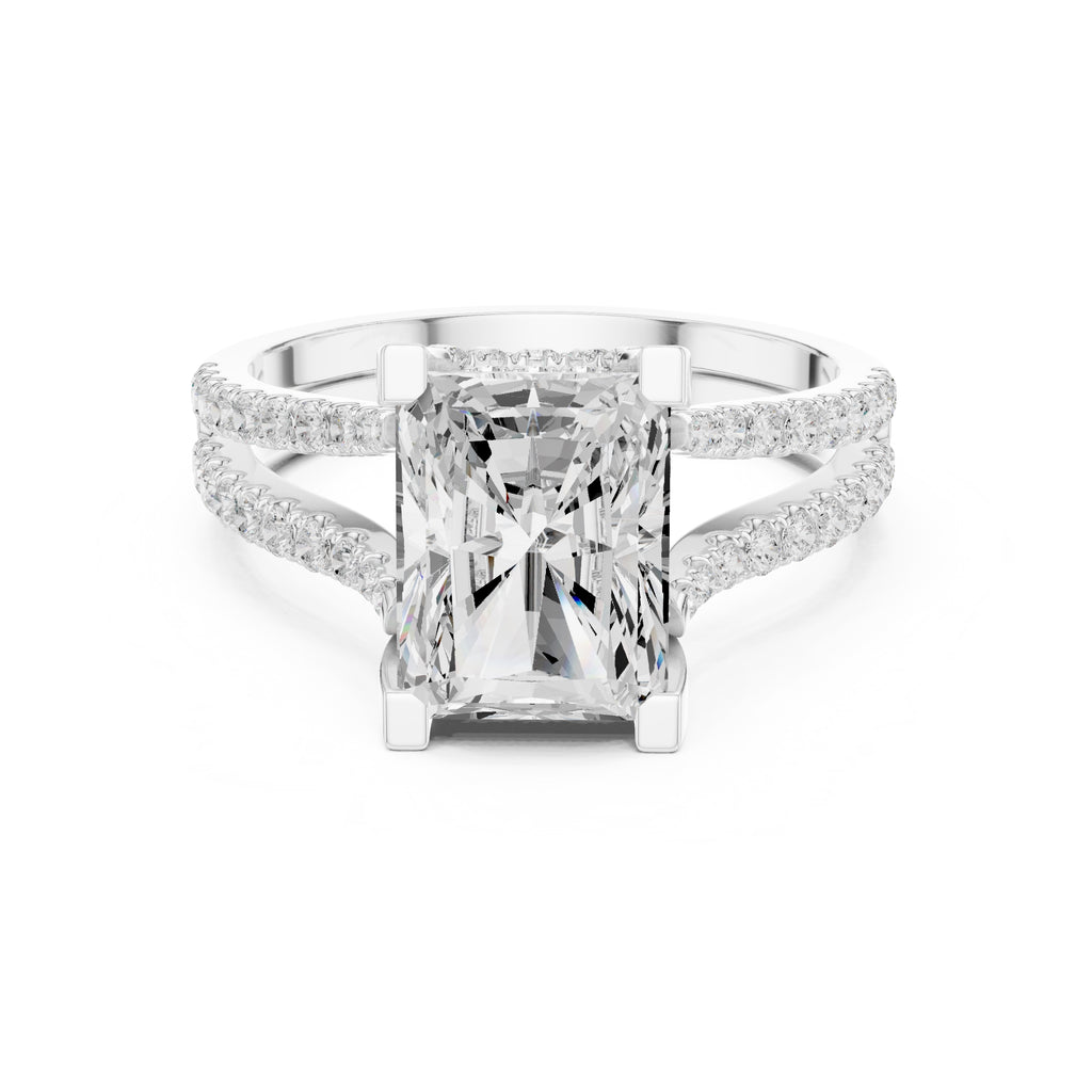 The Roseate Embrace Ring 1.54ct White Gold Radiant