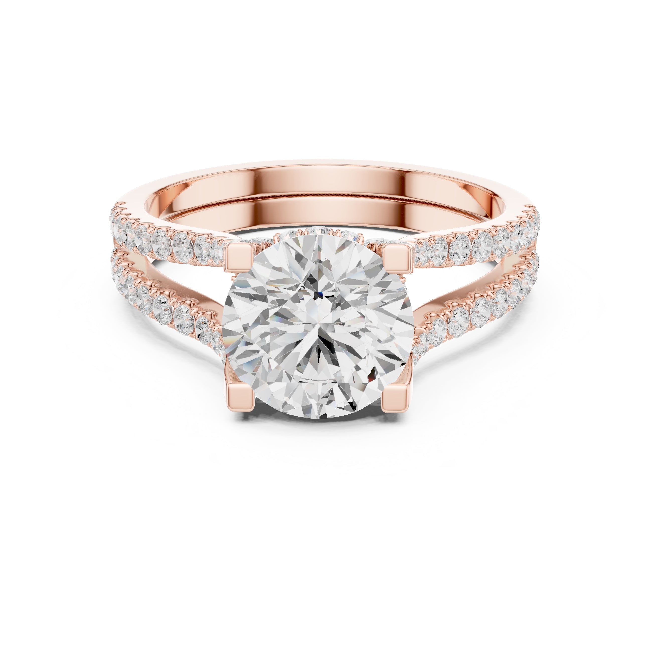 The Roseate Embrace Ring 1.54ct Rose Gold Round