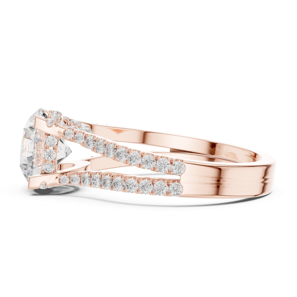 The Roseate Embrace Ring 1.54ct Rose Gold Round