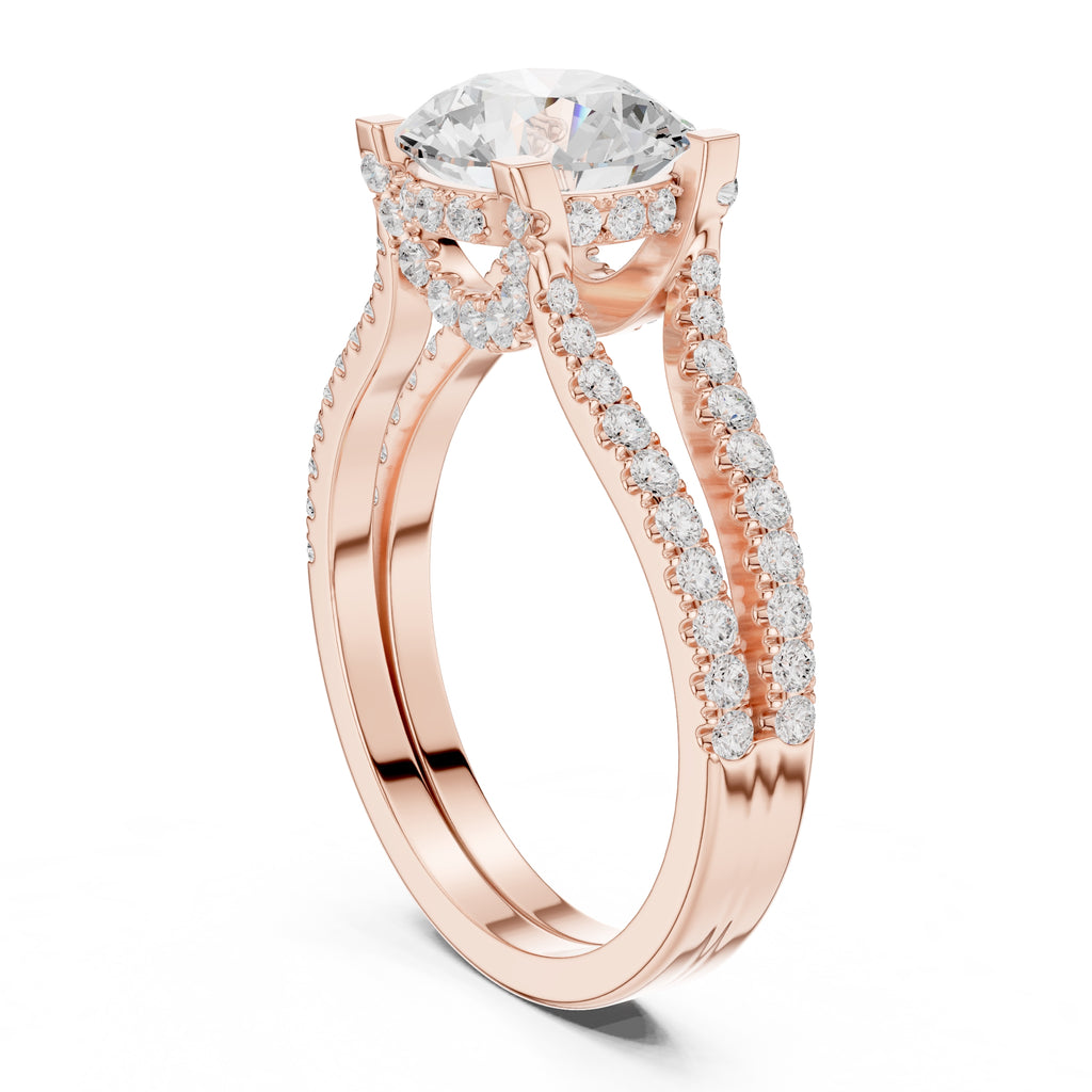 The Roseate Embrace Ring 1.54ct Rose Gold Round