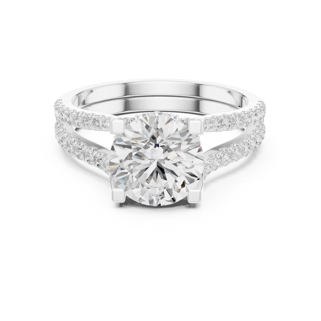 The Roseate Embrace Ring 1.54ct White Gold Round