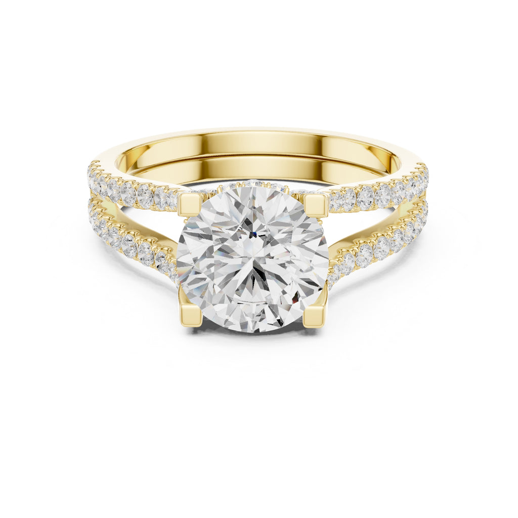 The Roseate Embrace Ring 1.54ct Yellow Gold Round