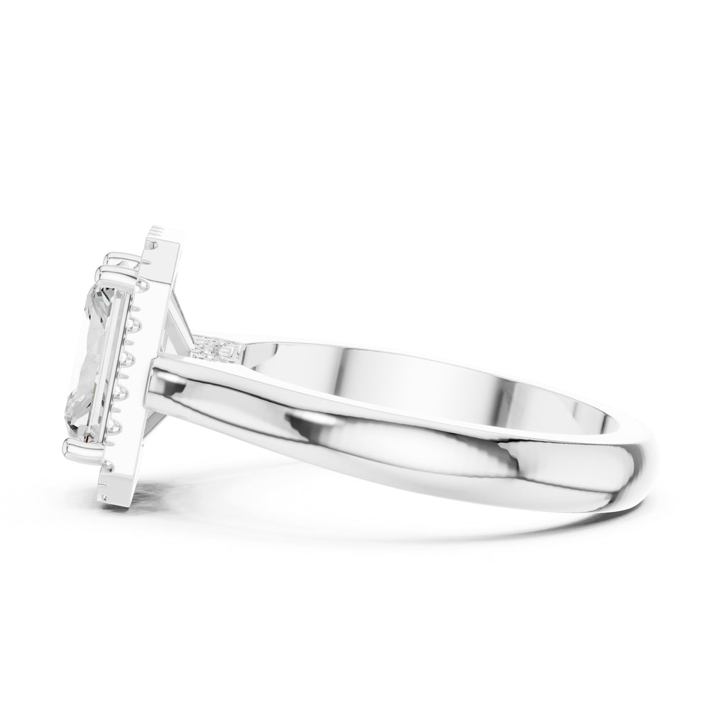 The Lumina Halo Ring 2ct White Gold Radiant