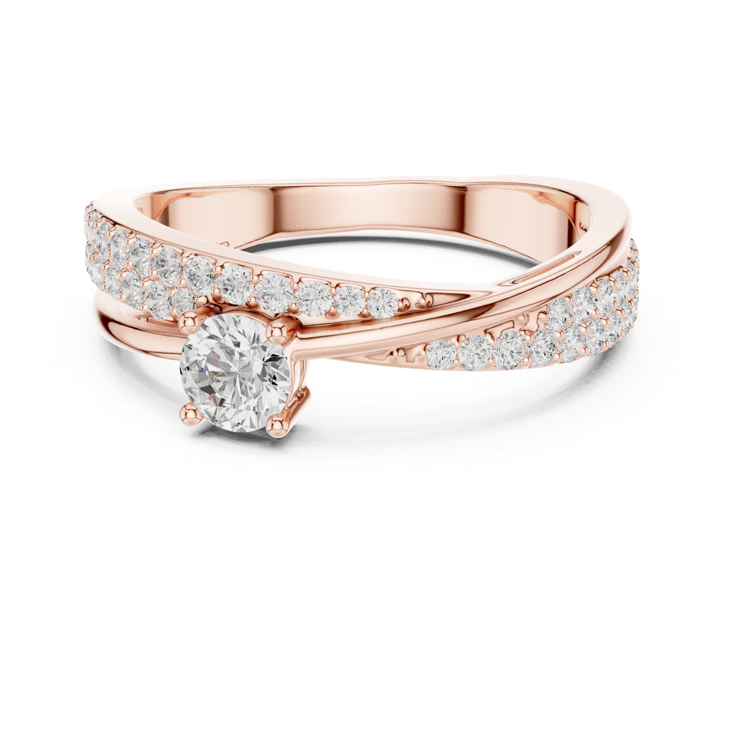 The Lumina Swirl Ring 0.3ct Rose Gold