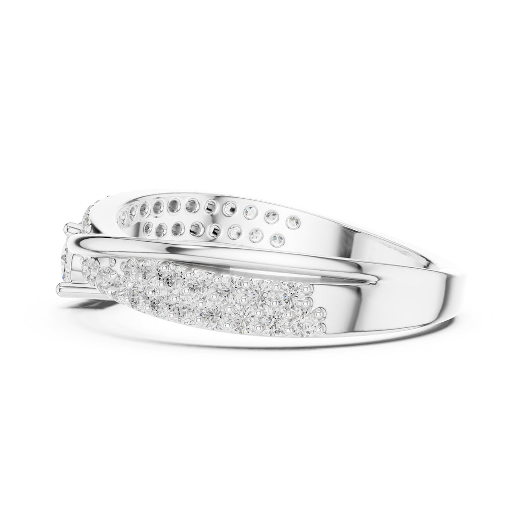 The Lumina Swirl Ring 0.3ct White Gold