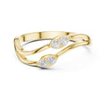 The Diamond Flora Bypass Ring Yellow Gold