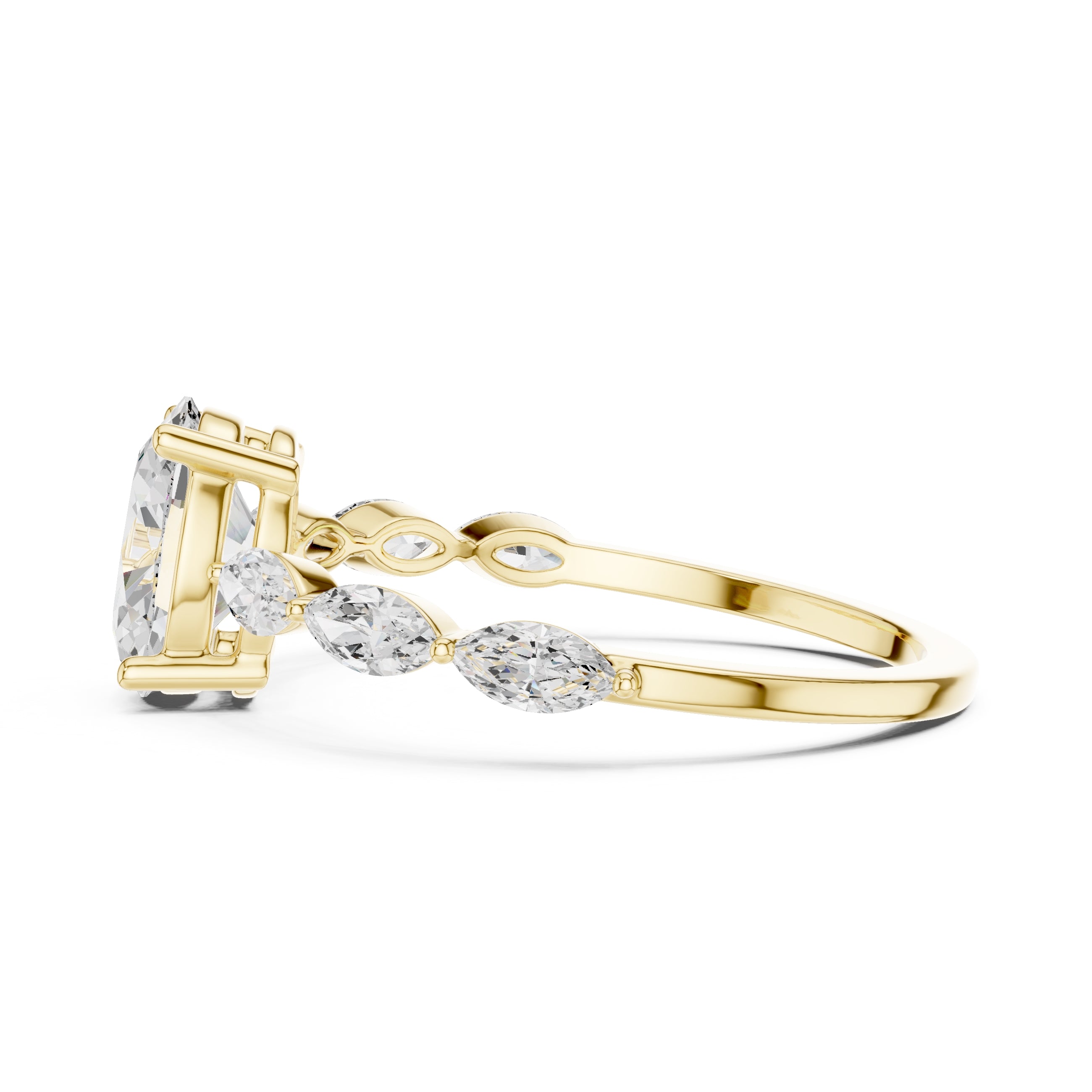 The Harper Oval Ring 1ct Yellow Gold
