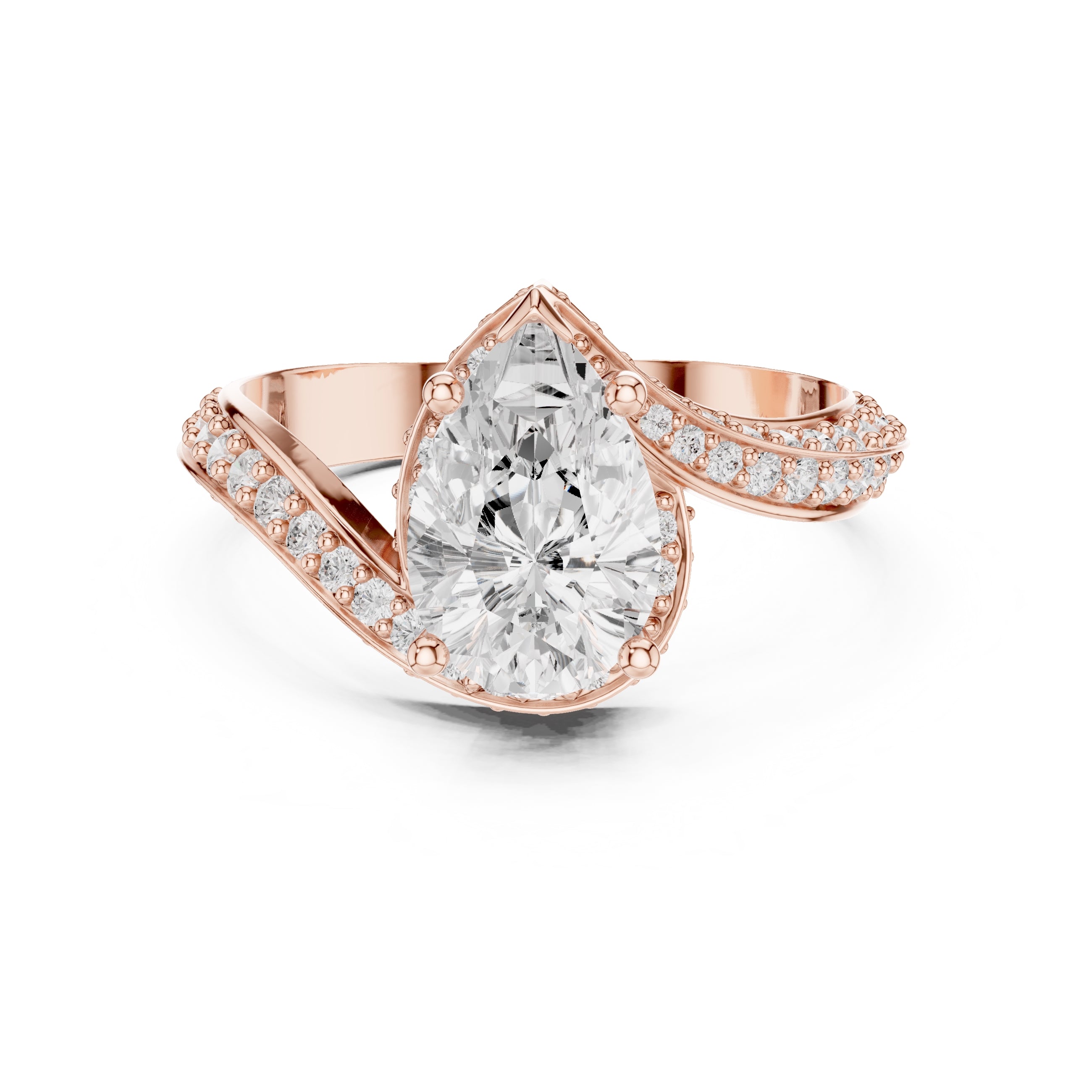 The Aria Teardrop Ring 1.51ct Rose Gold